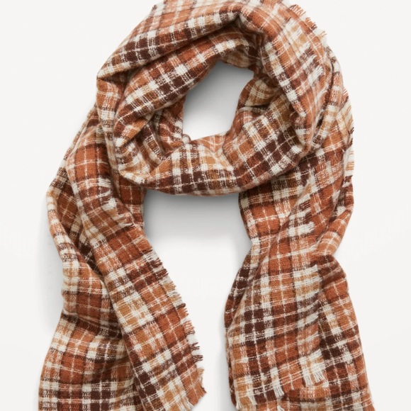 NWT OLD NAVY Plaid Flannel Scarf  Color: Brown Plaid O - Picture 1 of 2